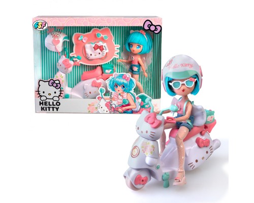 Лялька 4SF Manga Dolls Hello Kitty Красуня Пінк на скутері (HKTF3000)