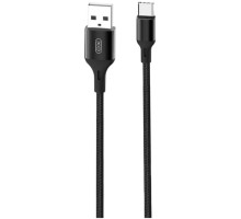Дата кабель USB 2.0 AM to USB-C 2.0m braided NB143 black XO (6920680870844)