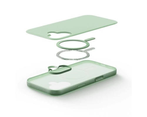Чохол до мобільного телефона Belkin Magnetic Protective Grip iPhone 17 Sage (MSA034HQSE)