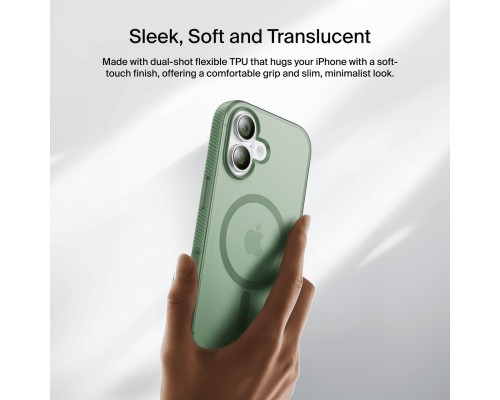 Чохол до мобільного телефона Belkin Magnetic Protective Grip iPhone 17 Sage (MSA034HQSE)