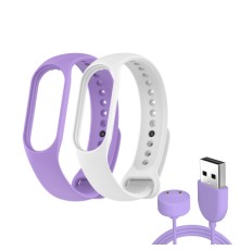 Ремінець до фітнес браслета Armorstandart комплект 3шт Xiaomi Mi Band 7/6/5 New Style Lavender (ARM77039)