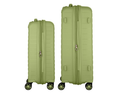 Набір валіз 2E Aero (M+S), оливково-зелені (2E-SPP-AERO-SET2-MG)