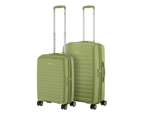Набір валіз 2E Aero (M+S), оливково-зелені (2E-SPP-AERO-SET2-MG)