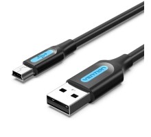 Дата кабель USB 2.0 A Male to Mini-B Male Cable 2M Black PVC Type VENTION (COMBH)