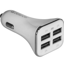 Зарядний пристрій Defender UCA-05 авто, 4 порта USB, 5V / 8A (83567)