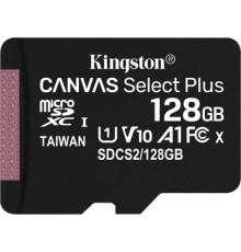 Карта пам'яті Kingston 128GB microSDXC Class 10 Canvas Select Plus 100R A1 (SDCS2/128GBSP)