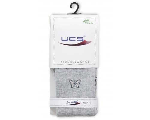 Колготки дитячі UCS Socks з метеликами (M0C0301-2110-3G-gray)
