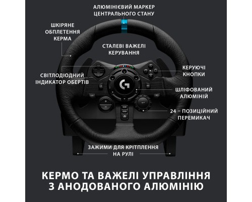 Кермо Logitech G923 Racing Wheel and Pedals for PS4 and PC (941-000149)