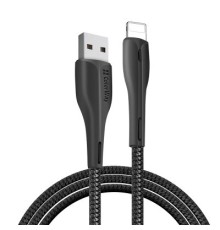 Дата кабель USB 2.0 AM to Lightning 1.0m led black ColorWay (CW-CBUL034-BK)