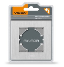 Рамка Videx BINERA сріблястий алюміній одинарні (VF-BNFRA1H-SL)