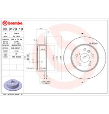 Гальмівний диск Brembo 08.9179.10