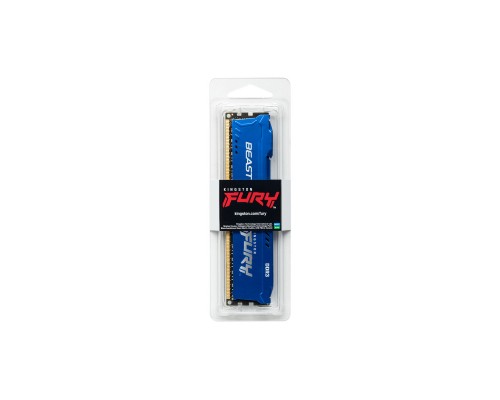 Модуль пам'яті для комп'ютера DDR3 4GB 1600 MHz Fury Beast Blue Kingston Fury (ex.HyperX) (KF316C10B/4)
