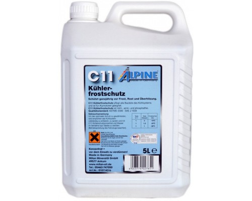Антифриз Alpine концентрат C11 Кuhlerfrostschutz син. 5л (1145B-5)