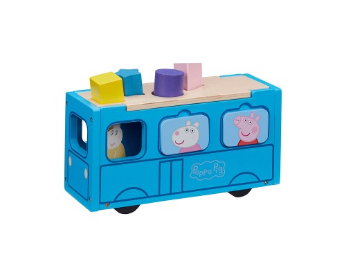 Ігровий набір Peppa Pig дерев'яний сортер - Шкільний автобус Пеппи (07222)