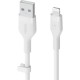 Дата кабель USB 2.0 AM to Lightning 1.0m SILICONE white Belkin (CAA008BT1MWH)