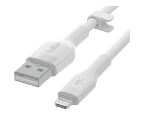 Дата кабель USB 2.0 AM to Lightning 1.0m SILICONE white Belkin (CAA008BT1MWH)