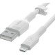 Дата кабель USB 2.0 AM to Lightning 1.0m SILICONE white Belkin (CAA008BT1MWH)