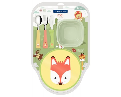 Набір дитячого посуду Tramontina Baby Friends 23797/908 5 предметів (6710900)