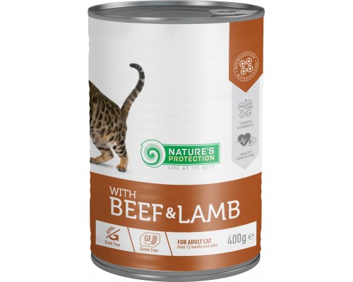 Консерви для котів Nature's Protection Adult With Beef & Lamb 400 г (KIK45607) Консерви для котів Nature's Protection Adult With Beef & Lamb 400 г (KIK45607)
