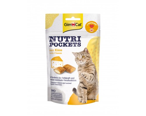 Ласощі для котів GimCat Nutri Pockets Сир + Таурин 60 г (4002064400716)