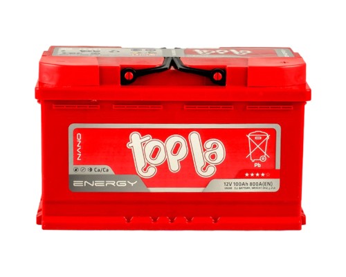 Акумулятор автомобільний Topla 100 Ah/12V Energy короткий (108 000)