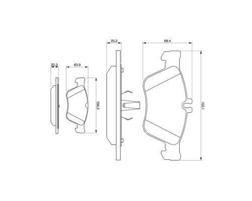 Гальмівні колодки Bosch 0 986 494 001