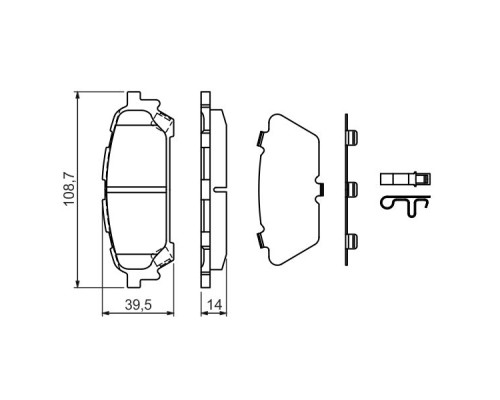 Гальмівні колодки Bosch 0 986 494 232