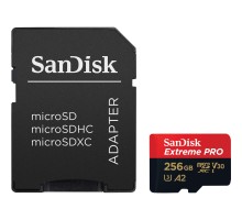 Карта пам'яті SanDisk 256 GB microSDXC UHS-I U3 Extreme Pro+SD Adapter (SDSQXCD-256G-GN6MA) 
