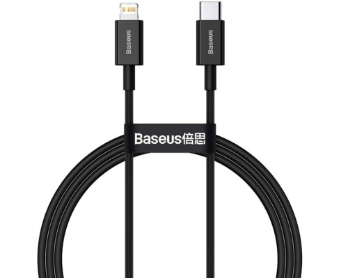 Дата кабель USB-C to Lightning 0.5m 3.0A PD Superior Series Black Baseus (CATLYS-C01)