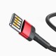 Дата кабель USB 2.0 AM to Lightning 1.0m Cafule Special Edition 2.4A Black-Red Baseus (CALKLF-G91)