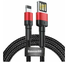 Дата кабель USB 2.0 AM to Lightning 1.0m Cafule Special Edition 2.4A Black-Red Baseus (CALKLF-G91)