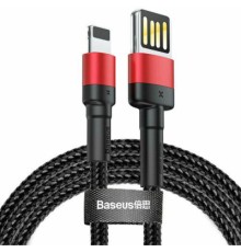 Дата кабель USB 2.0 AM to Lightning 1.0m Cafule Special Edition 2.4A Black-Red Baseus (CALKLF-G91)