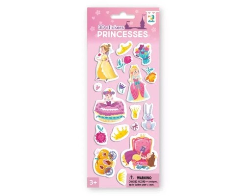 Стікер-наклейка DoDo 3D Принцеси (300843)