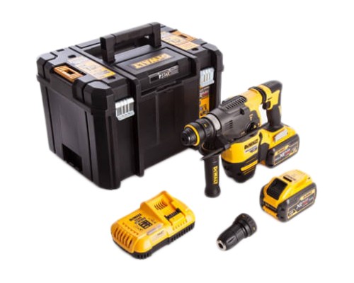 Перфоратор DeWALT безщітковий, SDS MAX, 54 В, 6.1 Дж, 3 реж. кейс (DCH334X2)