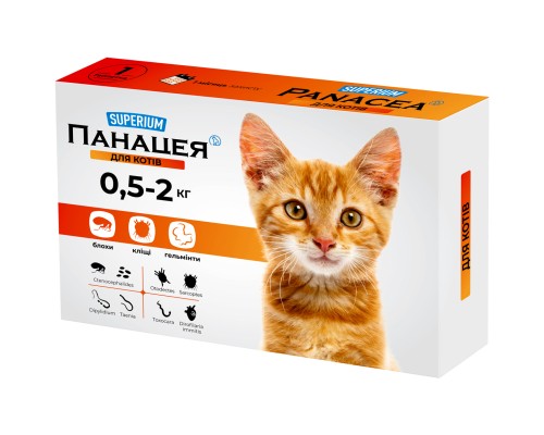 Таблетки для тварин Superium Панацея для котів 0.5-2 кг (4823089348766)