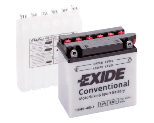 Акумулятор автомобільний EXIDE CONVENTIONAL 9Ah (+/-) (120EN) (12N9-4B-1)
