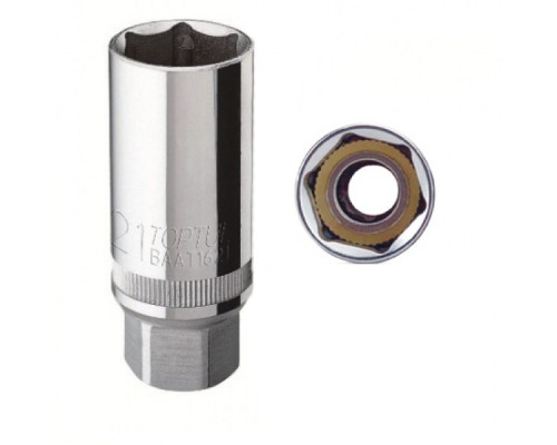 Головка торцева Toptul магнітна свічкова 21мм 3/8