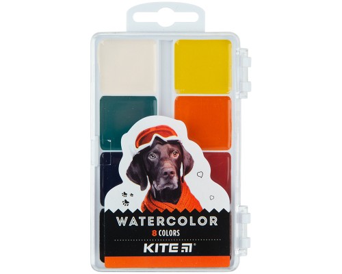 Акварельні фарби Kite Dogs 8 кольорів (K23-065)