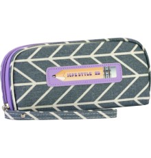 Пенал Cool For School 1 відділення з ремінцем Сірий (J-2621-dk.grey)