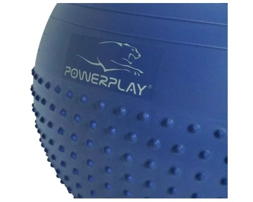 М'яч для фітнесу PowerPlay 4003 65см Синій + помпа (PP_4003_65_Blue)