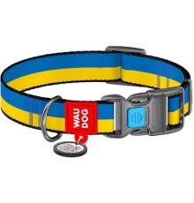 Нашийник для тварин WAUDOG Nylon з QR паспортом Colors of freedom пластиковий фастекс M (4502-4020)