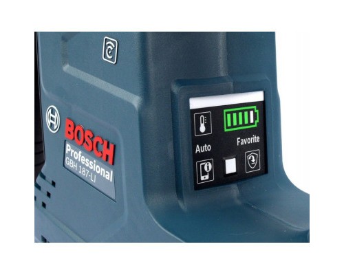 Перфоратор Bosch GBH 187-LI, патрон SDS-plus 24мм, 18В 1х5Аг, 2.4Дж, 3 режими, 980об/хв (0.611.923.022)