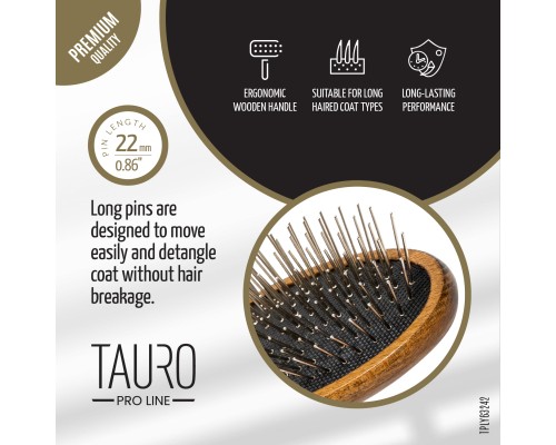 Гребінець для тварин Tauro Pro Line для собак з довгою шерстю 22.5х6.5х1 см (TPLY63242) Гребінець для тварин Tauro Pro Line для собак з довгою шерстю 22.5х6.5х1 см (TPLY63242)