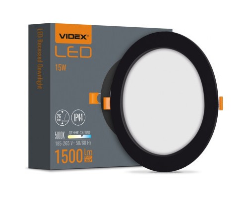 Світильник Videx 15W 5000K Black (VL-DLBR-155B)