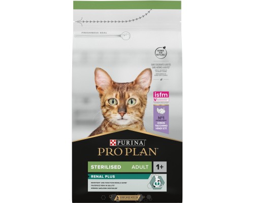 Сухий корм для кішок Purina Pro Plan Sterilised Adult 1+ Renal Plus Для дорослих стерилізованих З індичкою 1.5 кг (7613033566592) Сухий корм для кішок Purina Pro Plan Sterilised Adult 1+ Renal Plus Для дорослих стерилізованих З індичкою 1.5 кг (7613033566592)