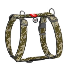 Шлея для собак WAUDOG Nylon анатомічна H-подібна з QR-паспортом 