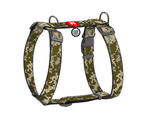 Шлея для собак WAUDOG Nylon анатомічна H-подібна з QR-паспортом 