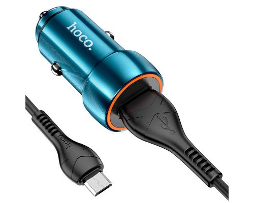 Зарядний пристрій HOCO Z46 USB Sapphire Blue (6931474770301)