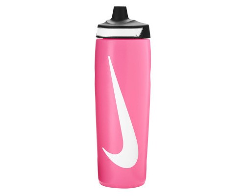 Пляшка для води Nike Refuel Bottle 24 OZ рожевий, чорний, білий 709 мл N.100.7666.634.24 (887791745491)