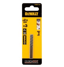 Свердло DeWALT по металу Black & Gold, HSS-G, 2.5 х 57 х 30 мм, 3 шт. (DT20513)